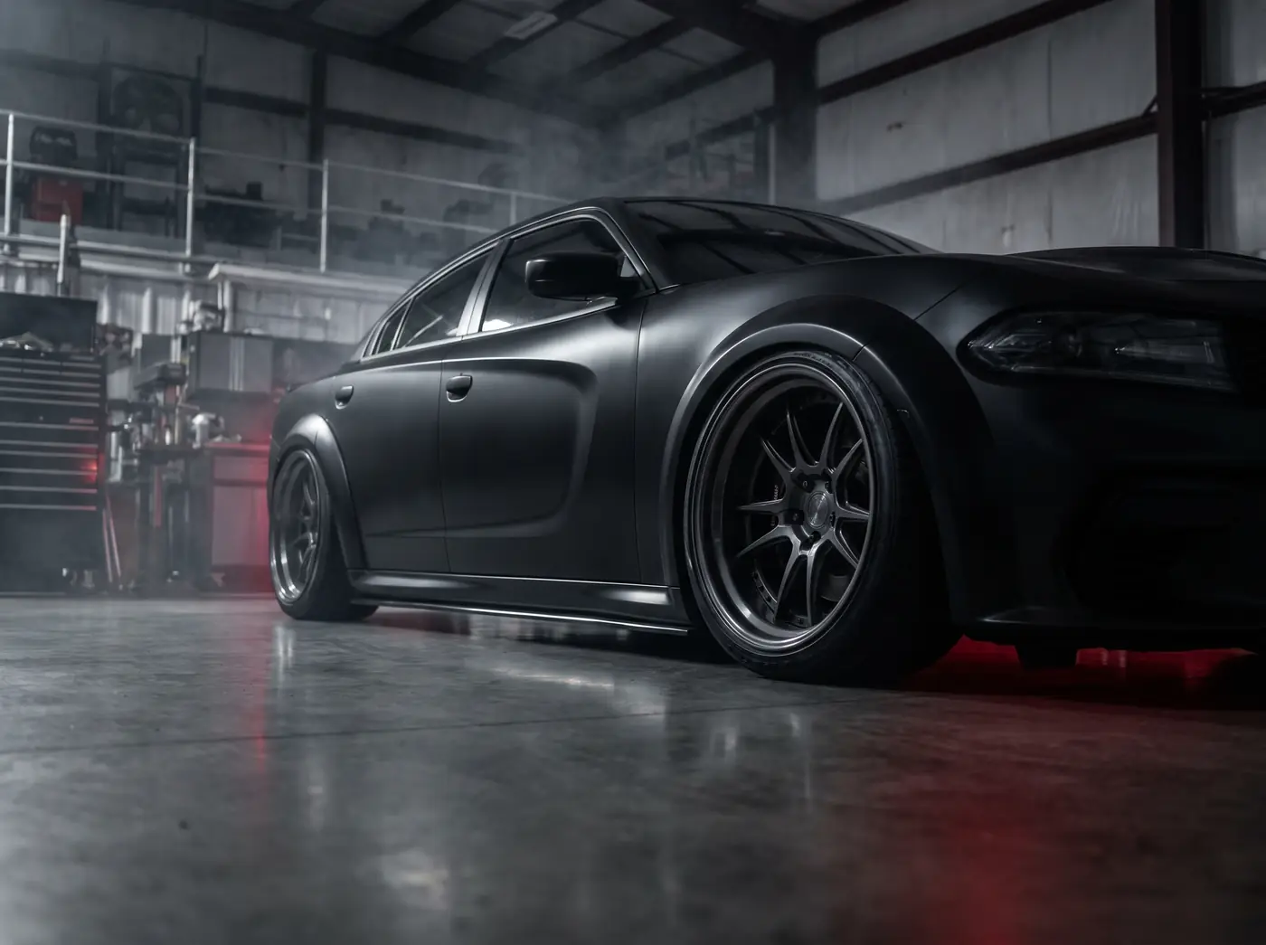 Air Ride & Forged Set — Air suspension install paired with a forged wheel package.