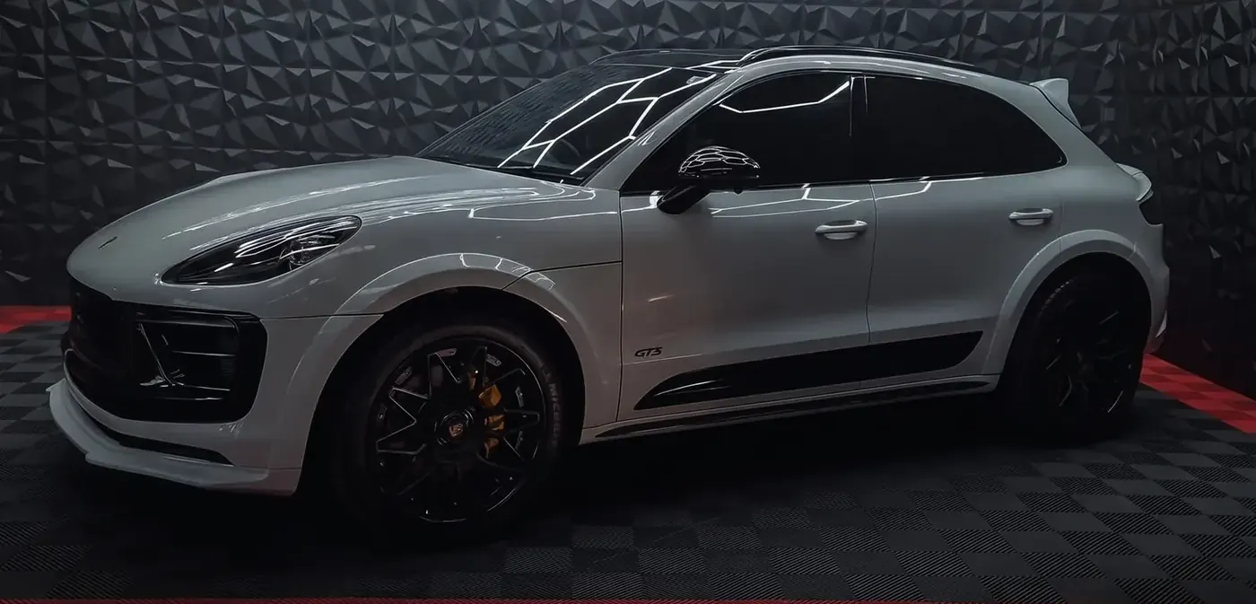 Porsche Macan after the Smoke Customs gts facelift conversion